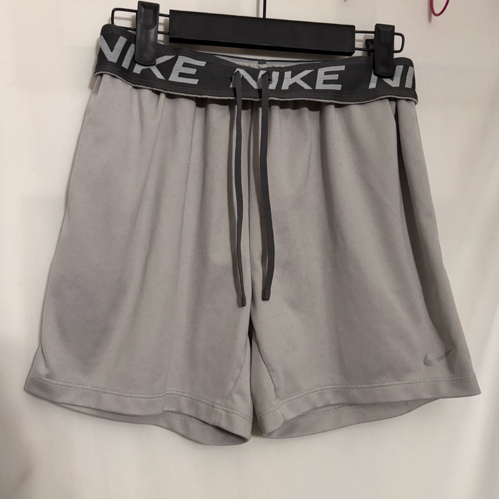 Nike Gray Athletic Shorts with Elastic Waistband